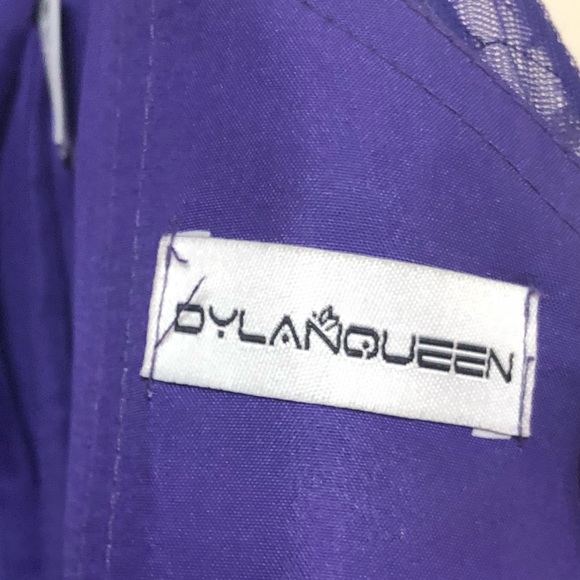 Homecoming / Prom Dress Beaded Dark Purple Silver - Picture 8 of 8